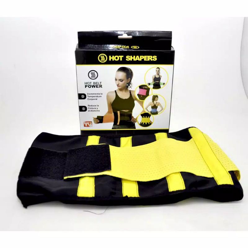 HOT SHAPERS POWER BELT FAT BURNER Sabuk Korset Pembakar Lemak dan Pengecil Pelangsing Perut Pria Wanita Bahan Neotex Smart Fabrics Technology