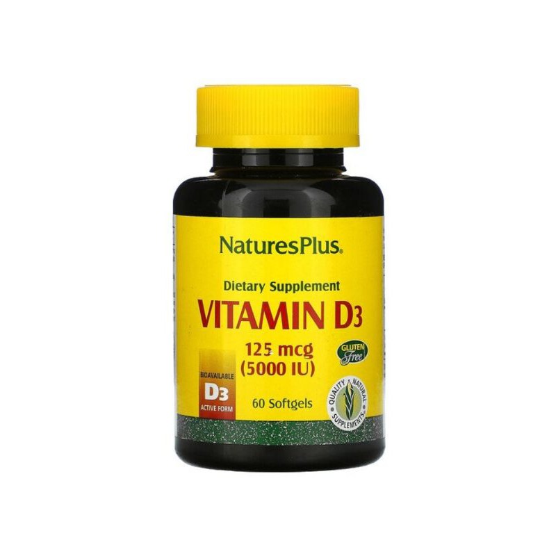 vitamin D3 natures plus 5000iu isi 60 softgels , d 3 5000 iu vit nature's nature