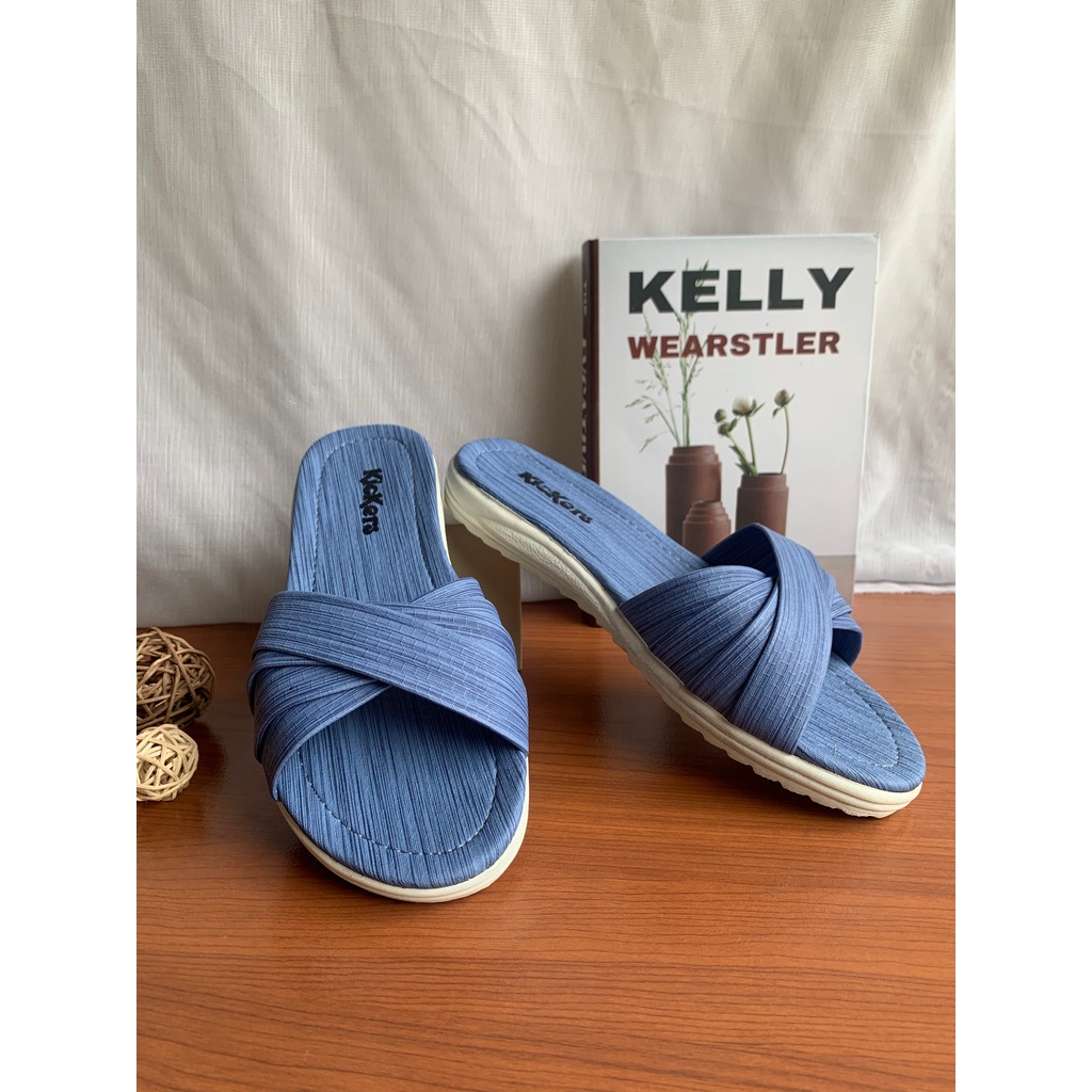 sandal cewek SLOP KIPAS 1 SENDAL wanita termurah terlaris Sandal Slop Slip On Teplek Wanita Sandal Cewek sandal teplek sandal flat Terbaru emaja Kekinian / Sendal Teplek Selop Flip Flop Perempuan