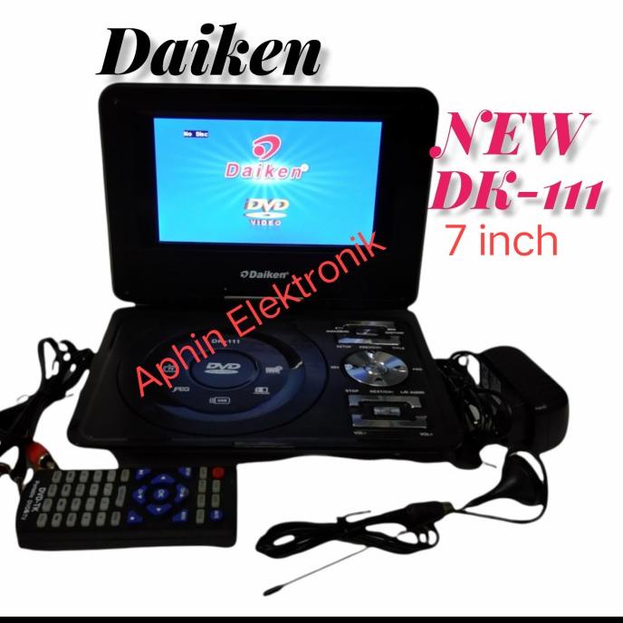 Dvd Portable + Tv 7 Inch Daiken Terbaru