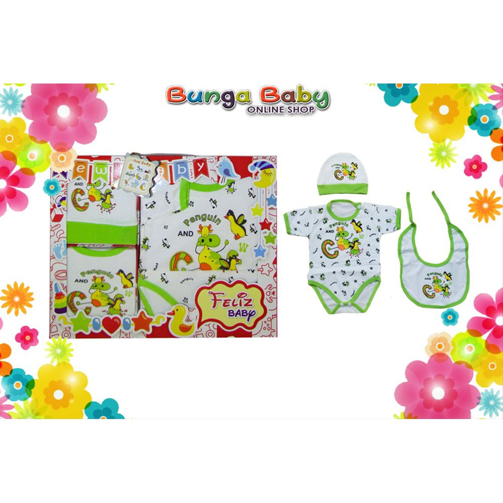 BIG SALE!! FELIZ MERAH BAJU GIFT SET BABY / KADO SET PERLENGKAPAN BAYI / GIFT SET MURAH