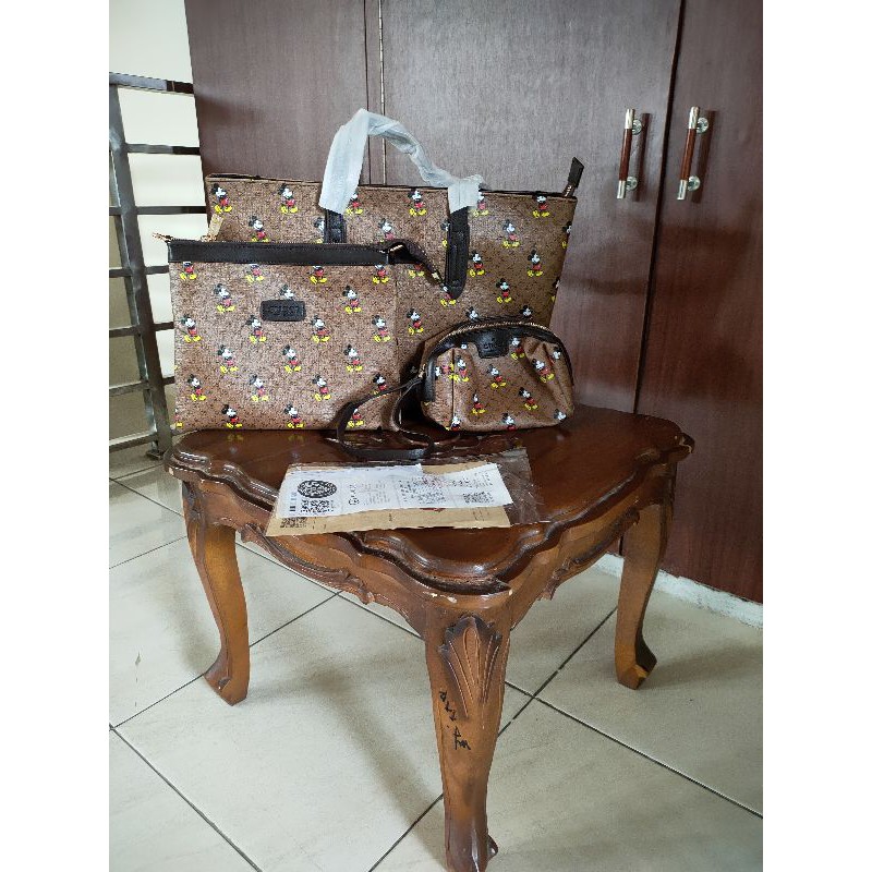 tote bag miror disney/gucci mickey/bag 3 in 1/kualitas mirror