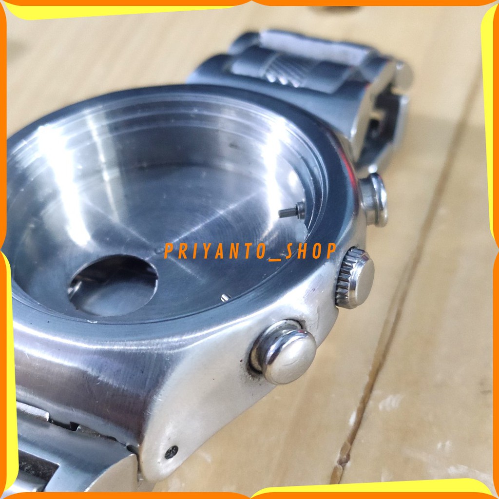 Knop crown Jam Tangan Swatch irony stainless steel waterproof silver