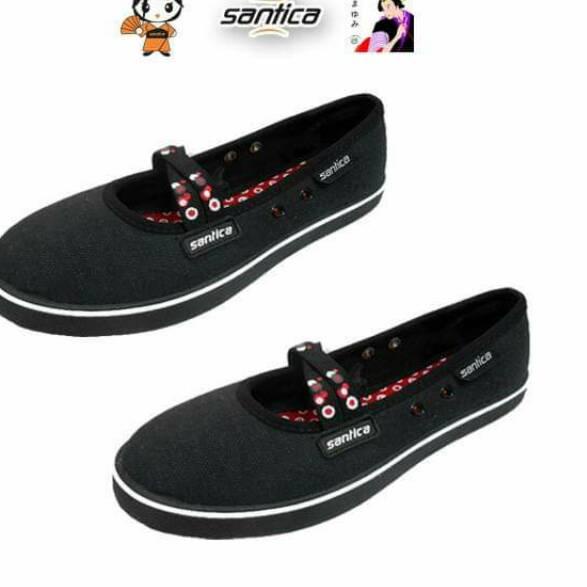 Paling Diminati Sepatu flat slip on anak-remaja-dewasa perempuan SANTICA JOLIN HITAM