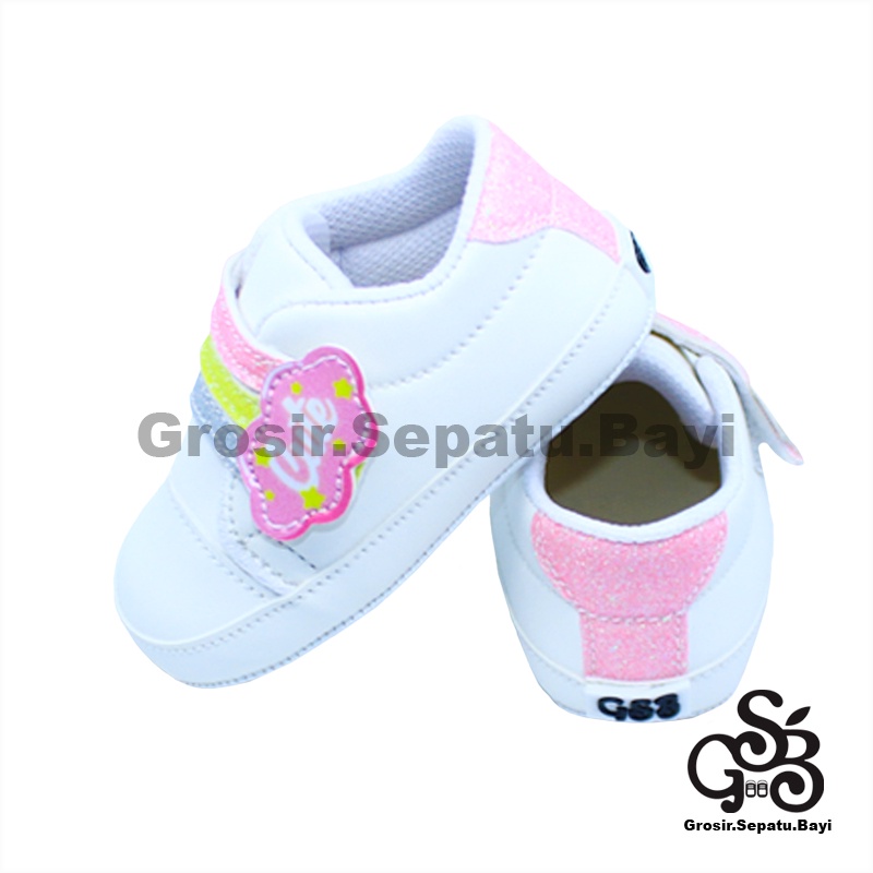 sepatu bayi baby shoes prewalker perempuan umur 2 sampai 14 bulan model Cute Rainbow