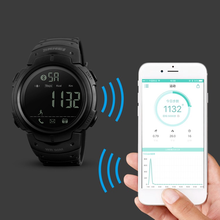 SKMEI 1301 Jam Tangan Pria Digital Smartwatch Bluetooth WK-SBY