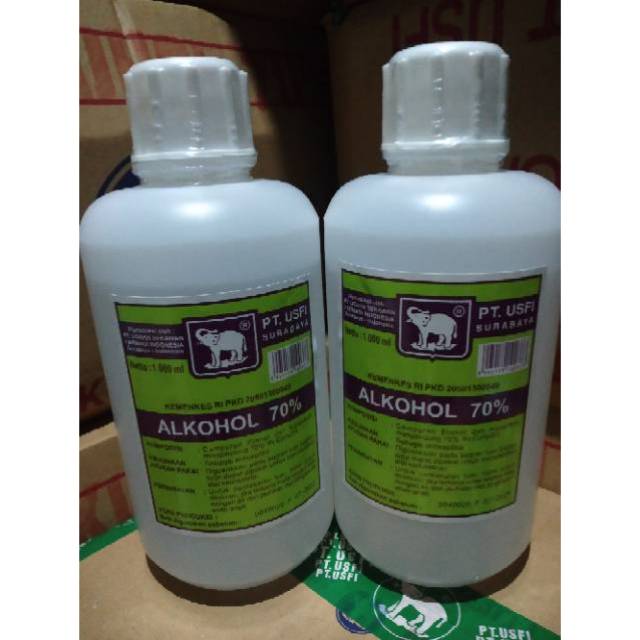 Alkohol 70% cap Gajah kemasan 1000ml