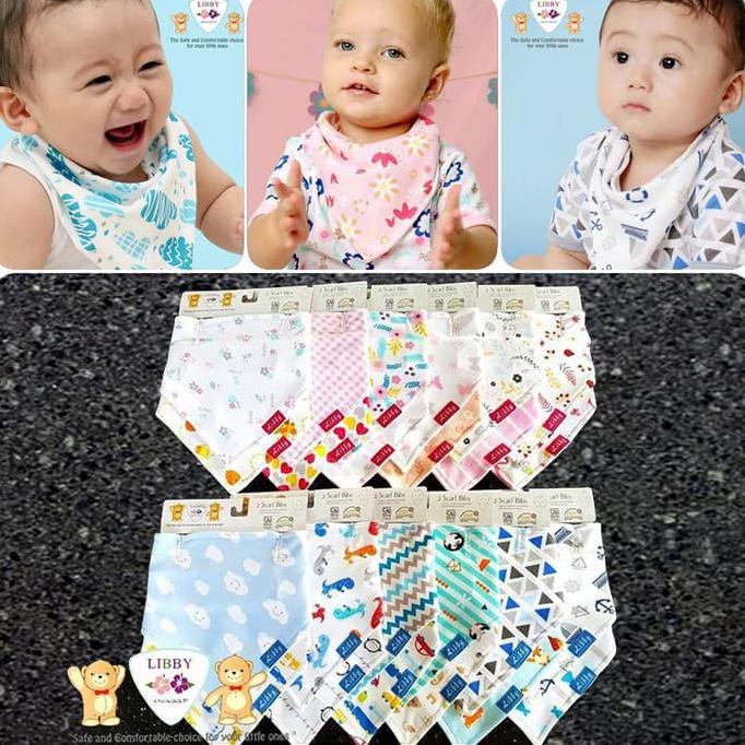 Libby Scarf Bibs - Libby Baby Slaber Syal Tatakan Celemek Makan Bayi