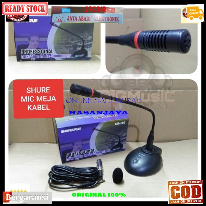 G44 Shure mic meja table condenser condesor mik microphone mikrophone podium mimbar profesional pro audio sound sistem system vokal vocal panggung dj studio  BISA DIGUNAKAN SEGALA JENIS SOUND SYSTEM  PAKAI BATERAI AA X 2PCS BISA JG MENGGUNAKAN