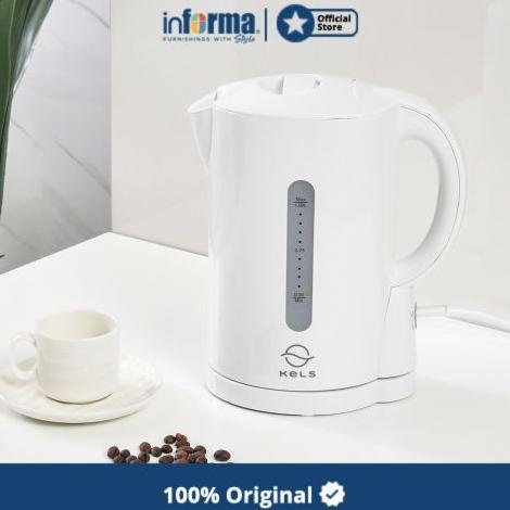 INFORMA - TEKO LISTRIK - KELS HUDSON WATER KETTLE 1L WHITE
