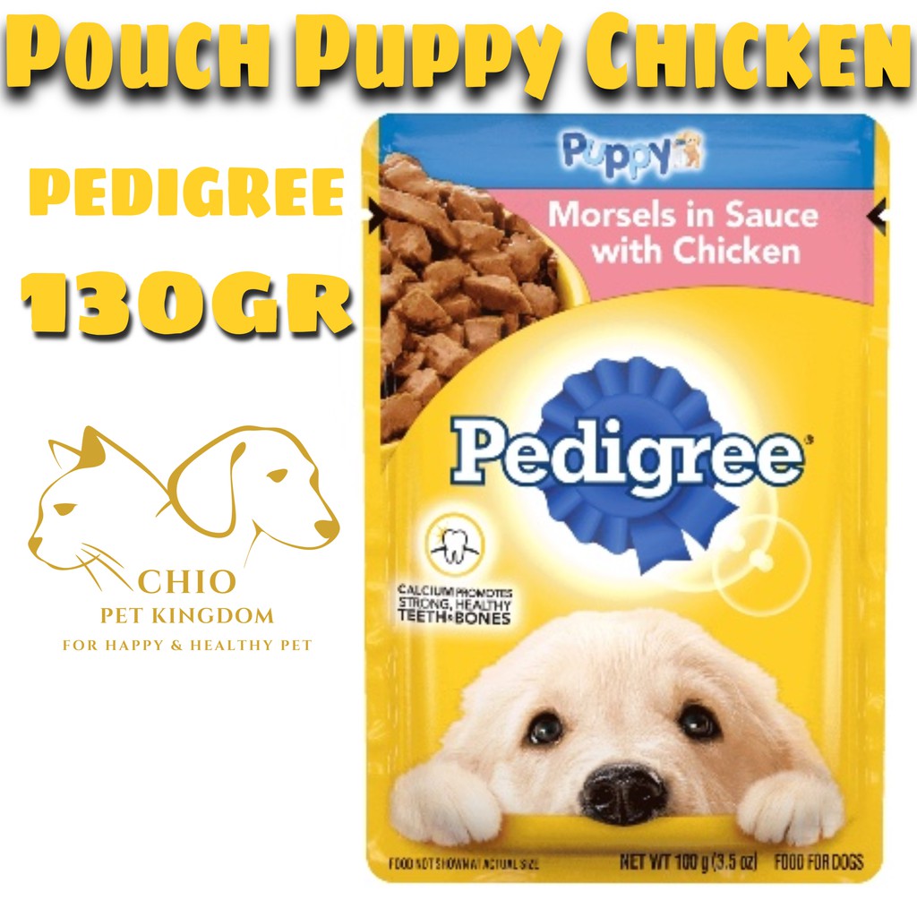 Makanan Anjing Pedigree Pouch Puppy Chicken 130gr Dog Food Shopee Indonesia