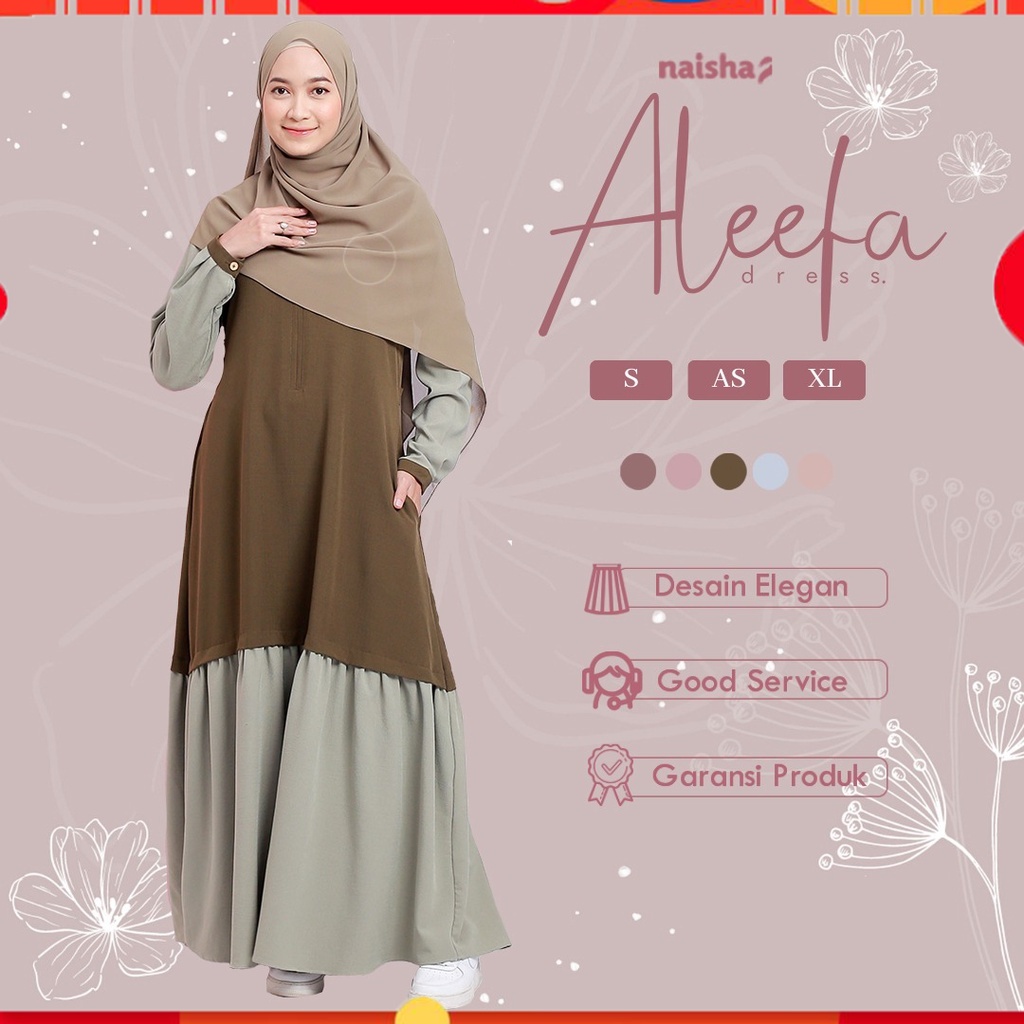 Aleefa Dress by Naishaofficial / Gamis Aleefa Naisha Hijrah