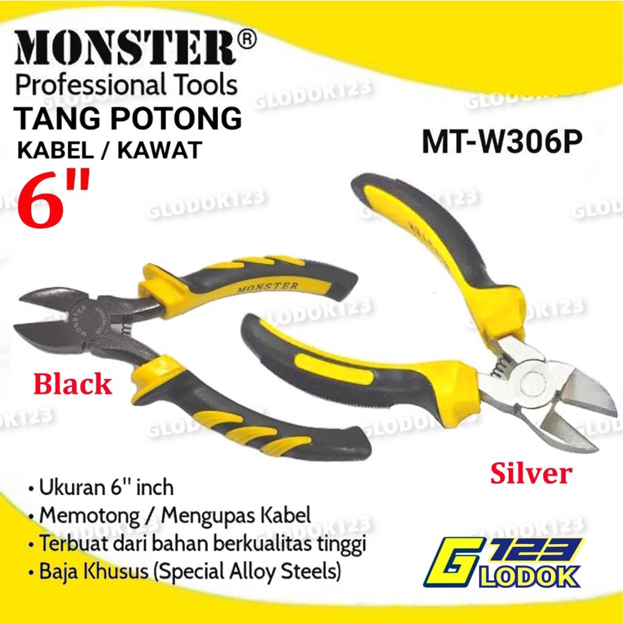 Tang Potong 6 inch MONSTER MT-W306P Silver