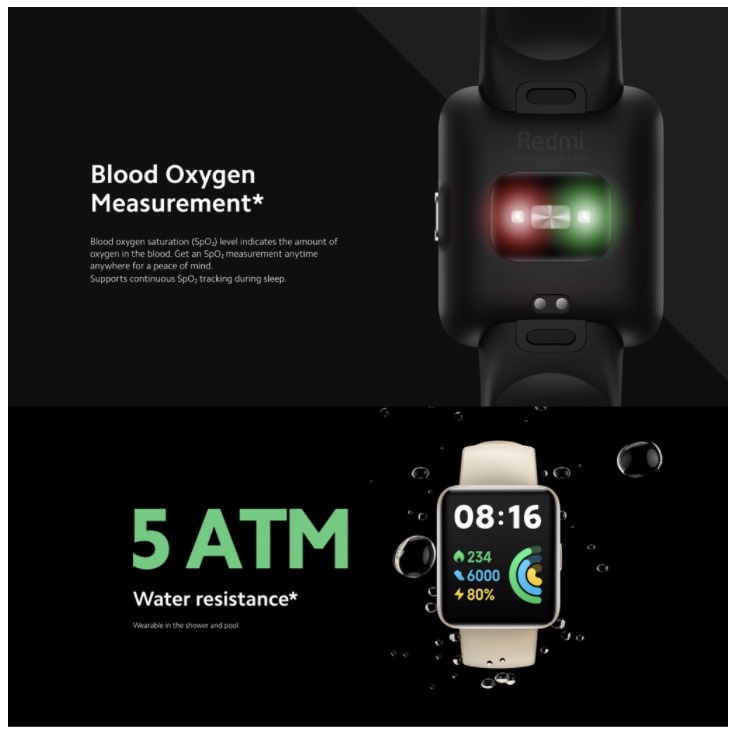 Xiaomi Redmi Watch 2 Lite Smartwatch with SpO2 Garansi Resmi / Penerus Mi Watch Lite