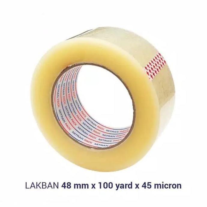 [[BISA COD]] (GOJEK GRAB) 1 DUS Lakban Bening OPP 2" MITRAN PACK 45 x 100 YARD - Putih GRATIS ONGKIR