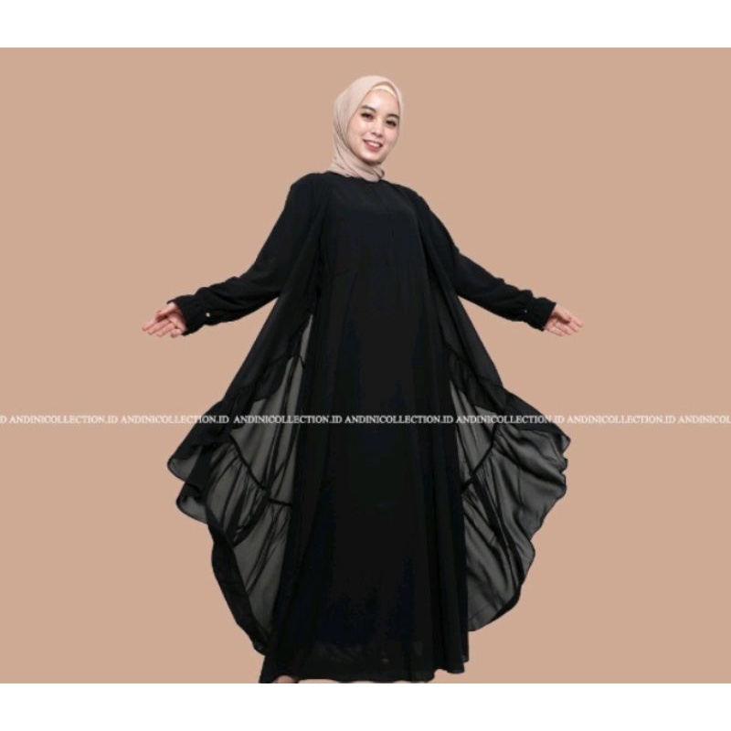 TERLARIS ABAYA GAMIS BURKAT/ GAMIS ABAYA HITAM/ KC268 BY COMERA FASHION