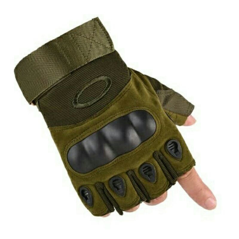 Sarung Tangan Oakley Half Finger Tactical Outdoor/Sarung Tangan Motor, Sepeda, Hiking Outdoor