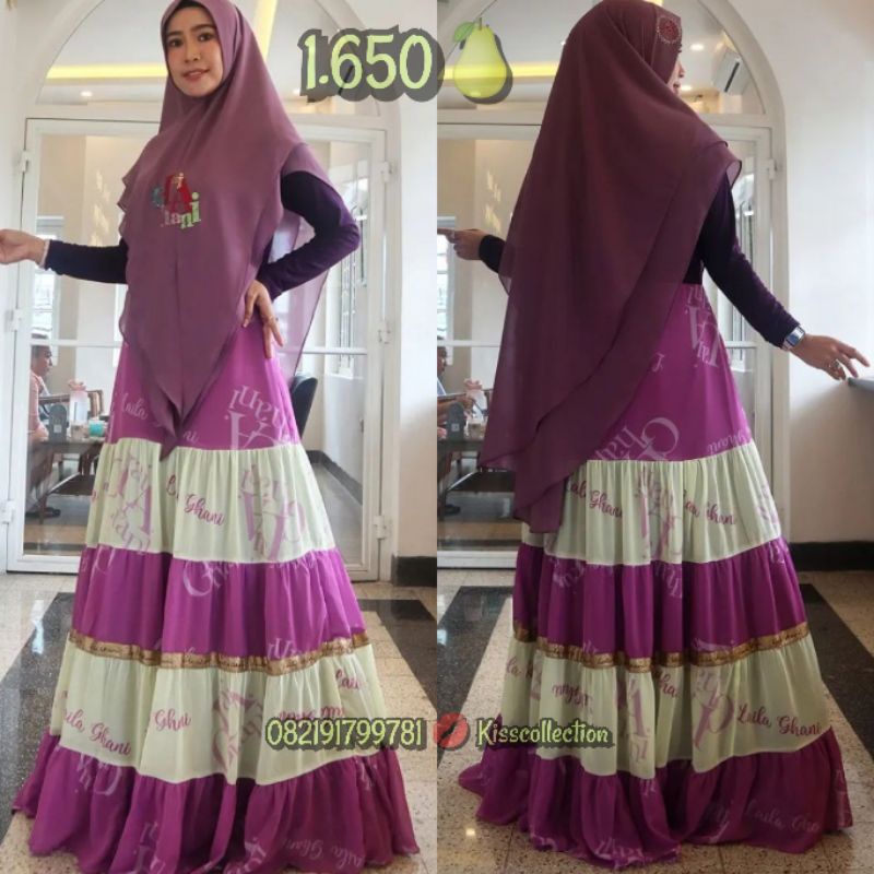 gamis syar'i Lailaghani printing premium