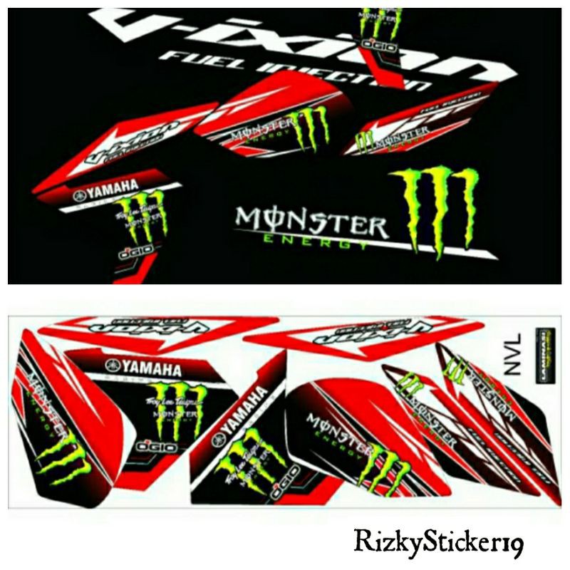 Striping Vixion New Variasi Stiker Motor Yamaha Vixion New Lighting Lis Cover Body Motor