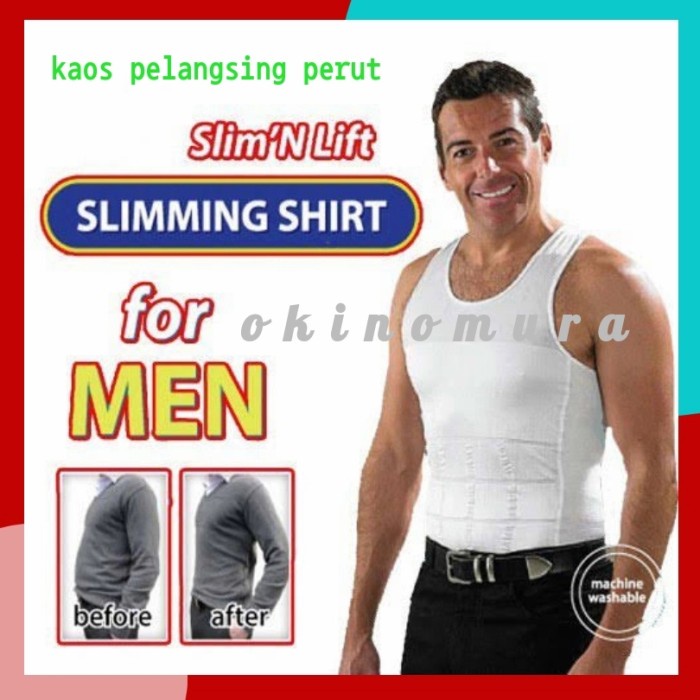 Singlet Pria Korset Pelangsing Perut Buncit Kaos Dalam Baju Singlet Pelangsing Pria Slim N Fit Body Shaping For Man Korset Pria Perut Buncit