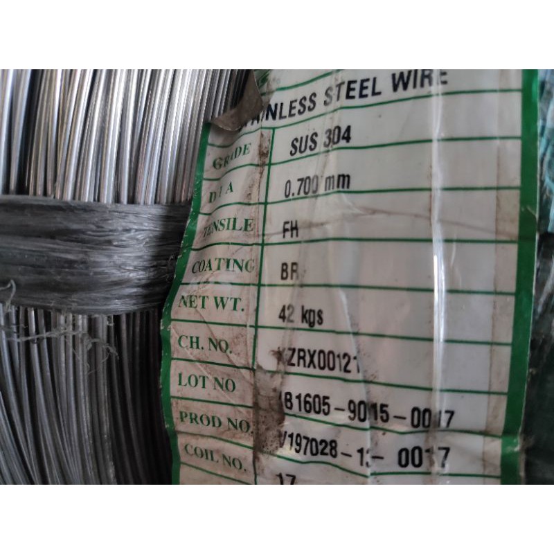 Kawat Stainless  Steel Tipe Soft 304 Ukuran 1.2 /1.5 / 2.0 / 2.5 / 3.0 / 3.5 / 4.0