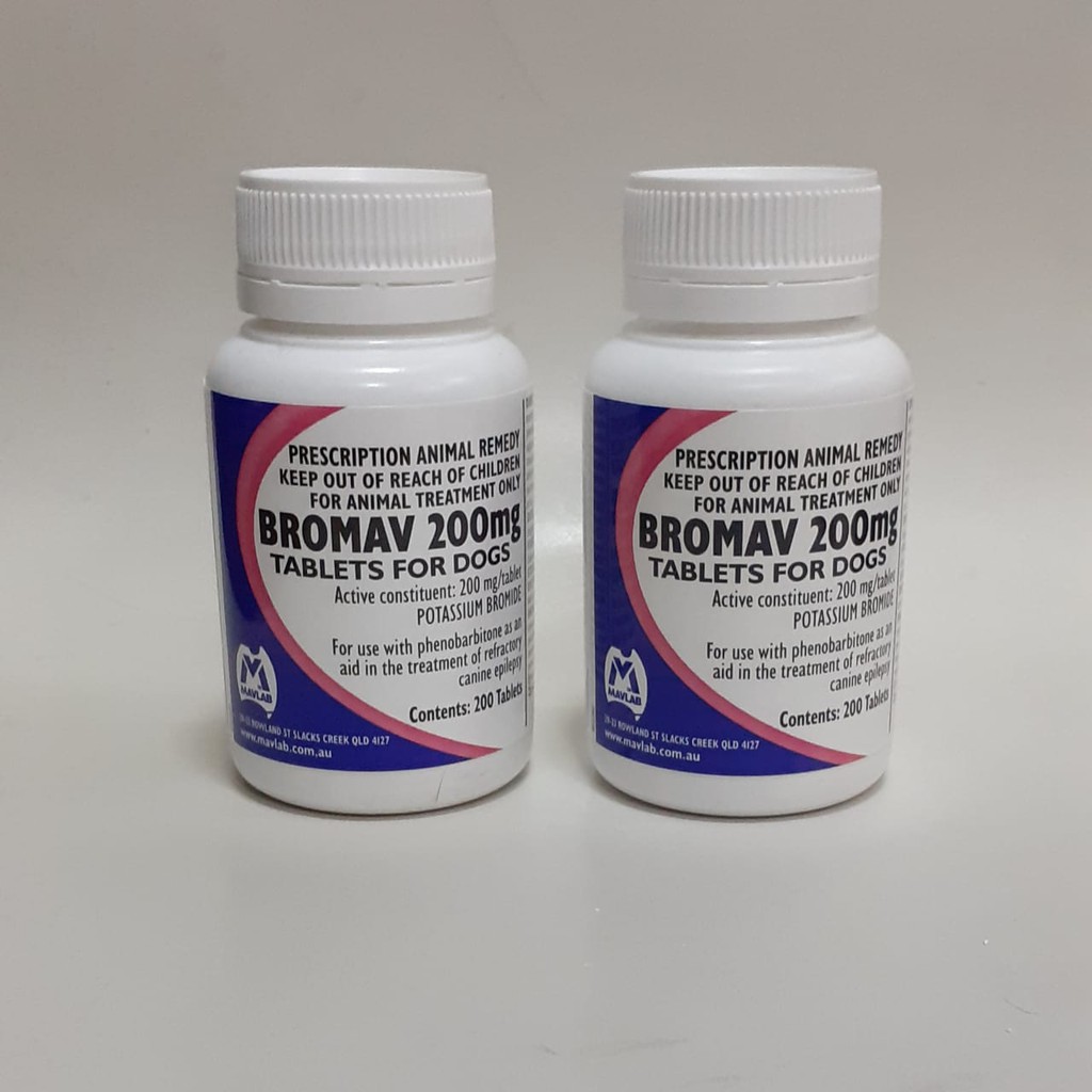 Bromav 200mg per botol obat anti kejang anjing epilepsi