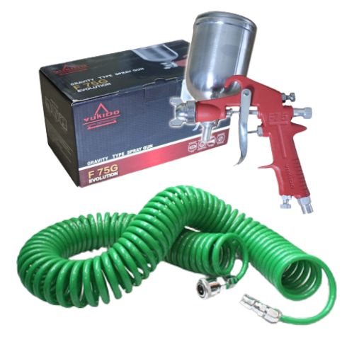 Spray Gun F75G Spet Cat Semprot Plus Selang Recoil Hose 6 Meter Termurah