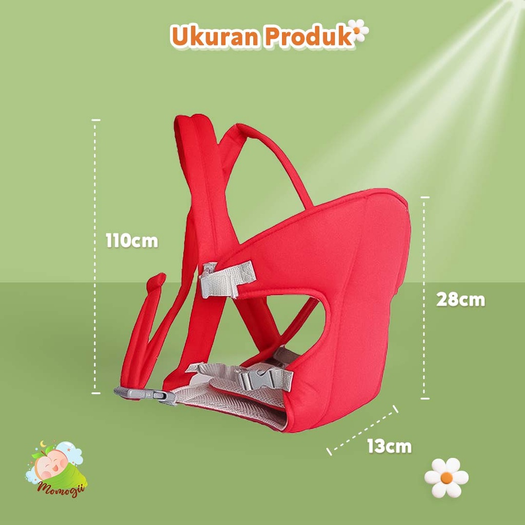 MOMOGII Gendongan Depan Anak Model Kangguru Baby Carrier Hipseat Kualitas Import