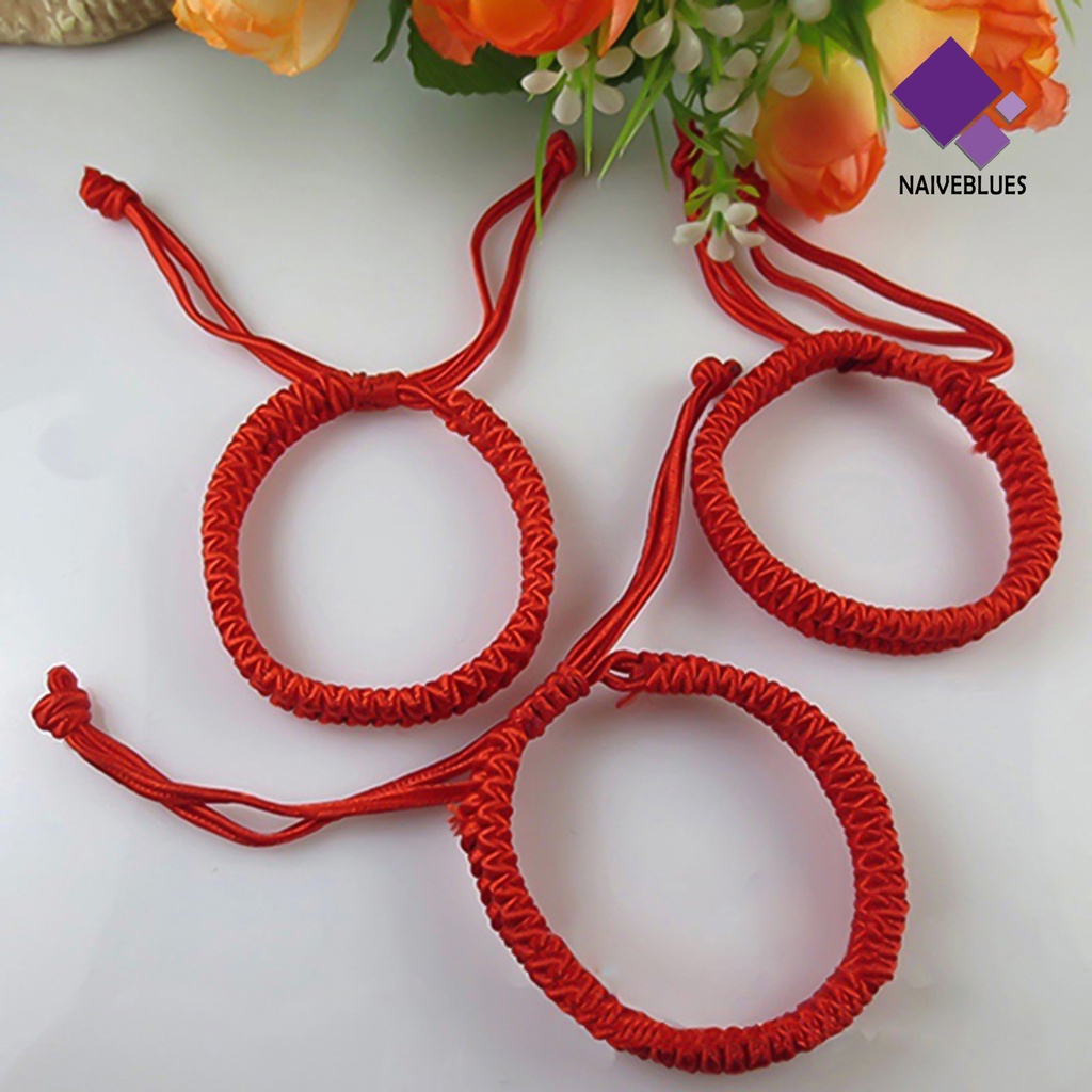 Gelang Tali Merah Handmade Adjustable Gaya China Untuk Unisex