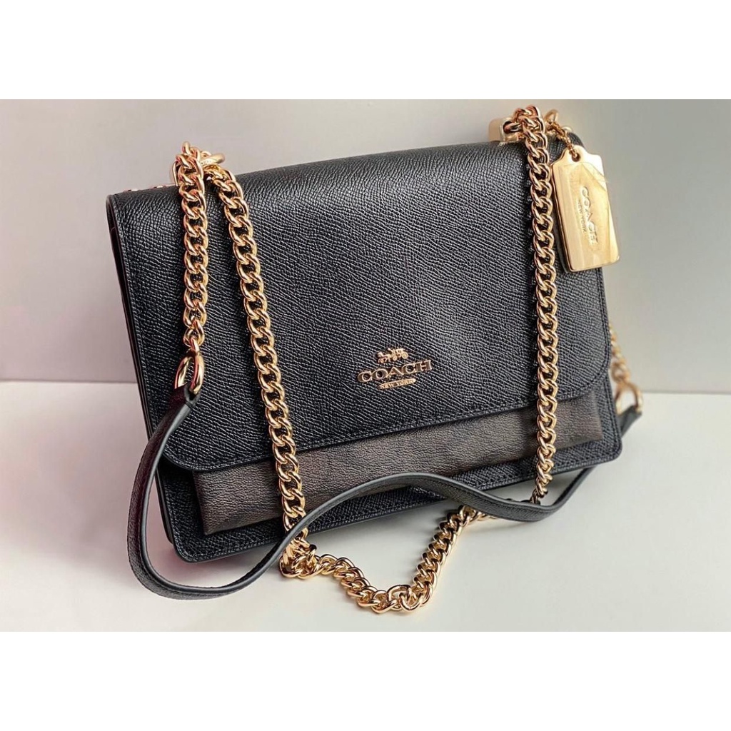 Tas Coach Klare Crossbody Signature Mahogany Brown Black  New Original