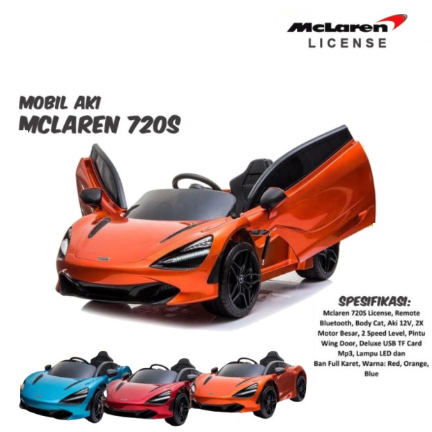 Mainan Anak Mobilan Aki McLaren M720s 12 Volt Paint