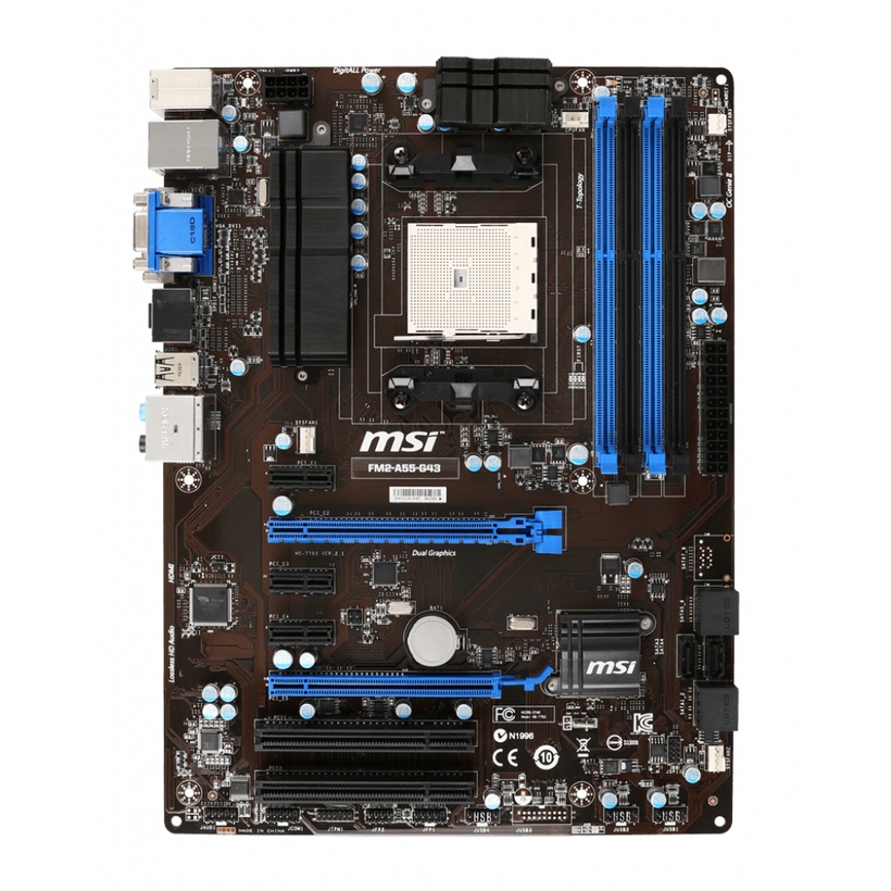 PREORDER MSI FM2-A55-G43 Socket FM2 AMD A55 Desktop PC Motherboard DDR3 64GB A10-5800K A6-6400K Cpus