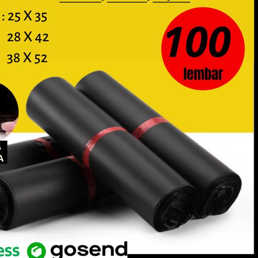 

♠ Plastik Packing Polymailer 38x52 Hitam Amplop Packing Online ✺