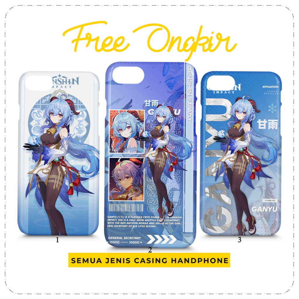 Case Genshin Impact Ganyu Custom Casing HP All Type