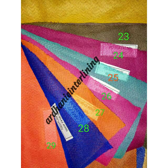 kain lem tricot / trikot pelapis / puring lem warna warni