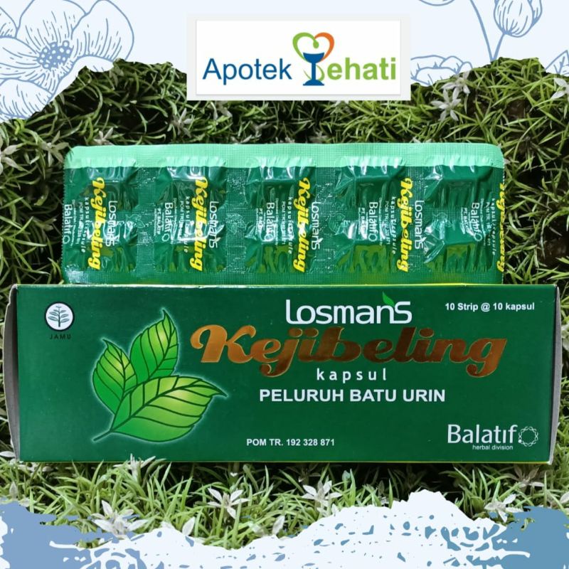 Losman's Keji Beling / Kejibeling Balatif Kapsul per Strip isi 10 Kapsul Membantu Meluruhkan Batu Ur