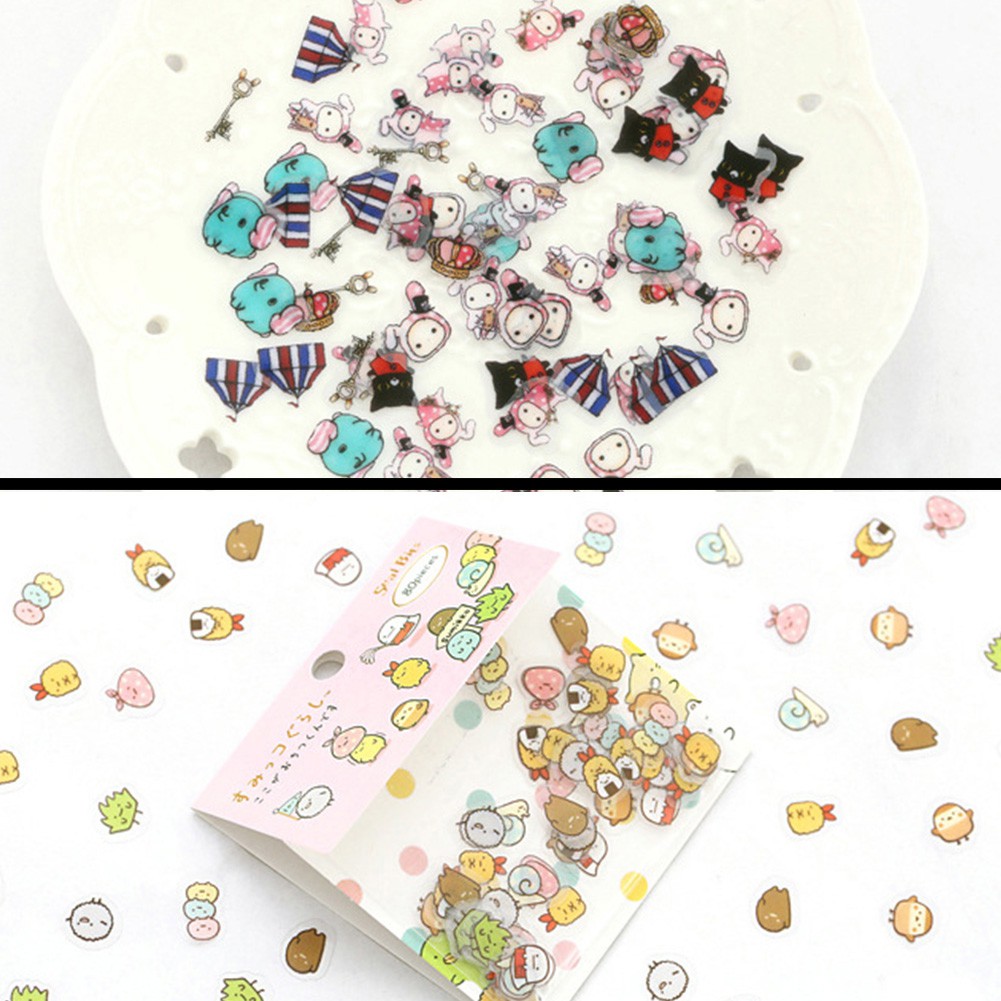 【HOT SALE】80Pcs/Bag Kawaii Sumikko Gurashi Decorative Stickers DIY Scrapbooking Paper Diary Album Computer Notebook Decoration