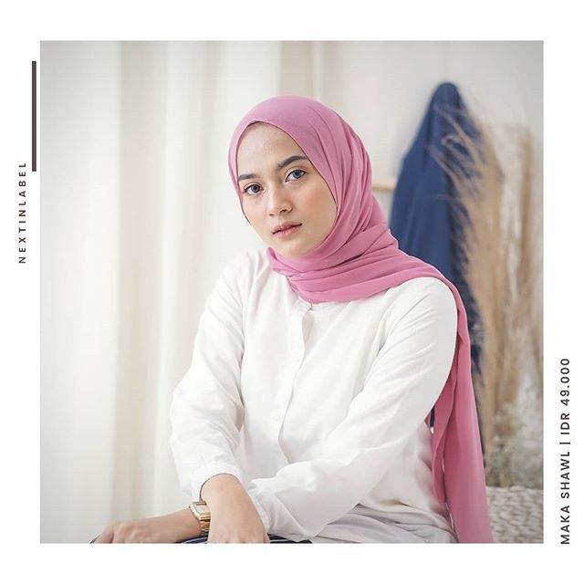 Maka Shawl Bawal Shawl Pashmina Warna Soft Pink Pashmina Diamond Pashmina Selebgram Shopee Indonesia
