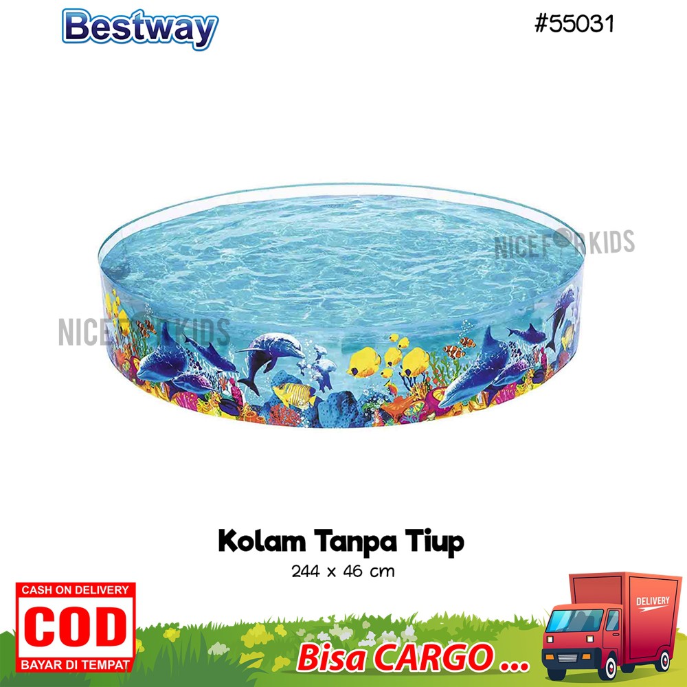 Bestway Kolam Renang Anak Tanpa Tiup uk 244x46 cm ( 55031 )