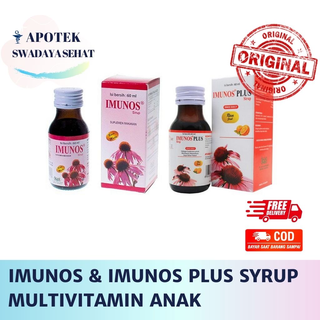 IMUNOS Sirup Dan Imunos Plus Syrup 60 ML - Vitamin Suplemen Daya Tahan Tubuh