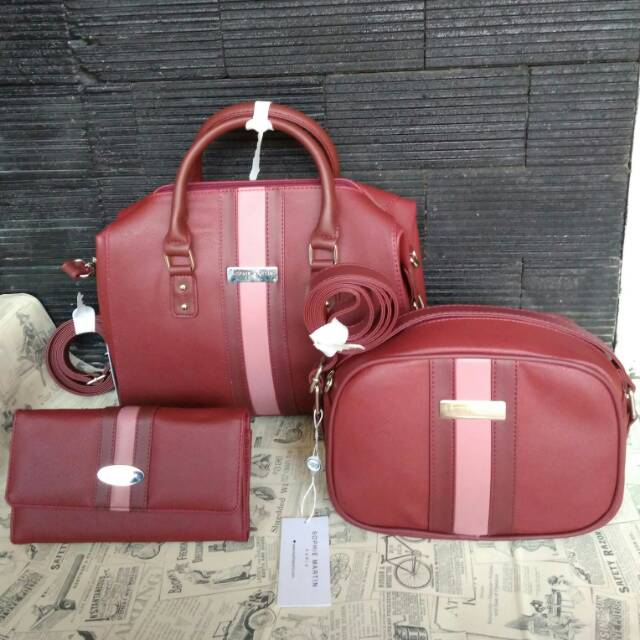 1 SET DOMPET DAN TAS AZURINE SOPHIE PARIS PROMO