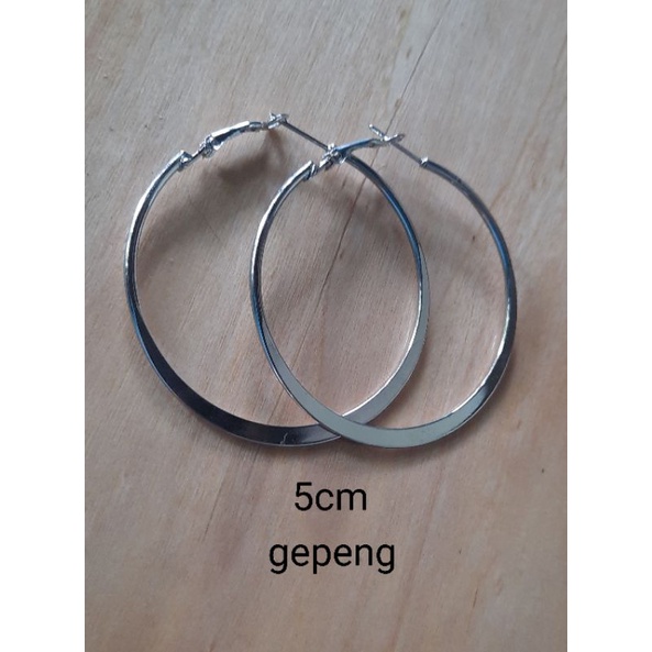 Anting Hoop Titanium Wanita Korea Ring Bulat