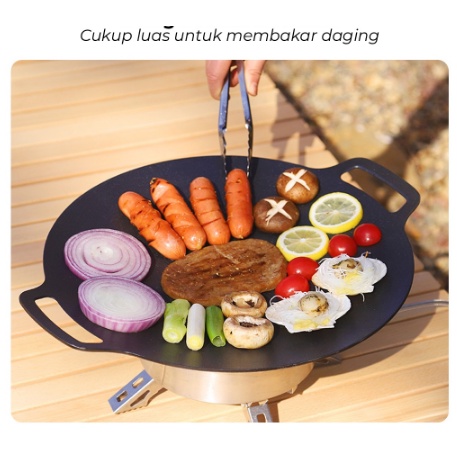 Alat pemanggang / Tempat pemanggang bulat BBQ Piring pemanggang diameter 36CM 4936