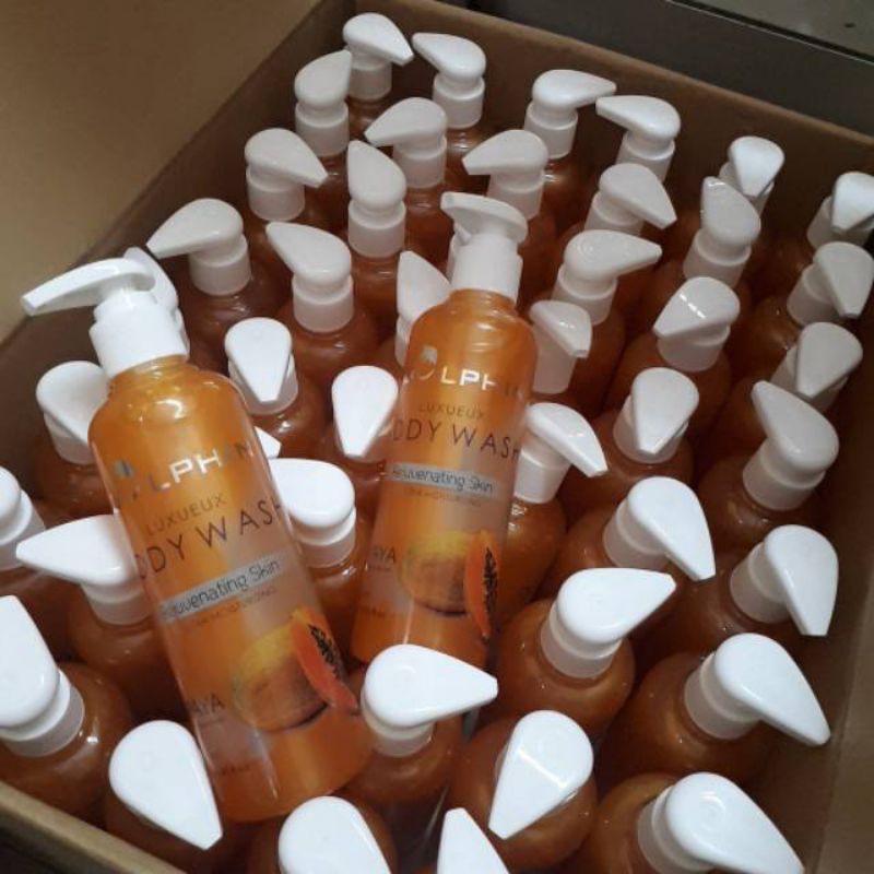 DHOLPIN BODY WASH PEPAYA 250ML  SABUN MANDI PEMUTIH DHOLPIN PEPAYA