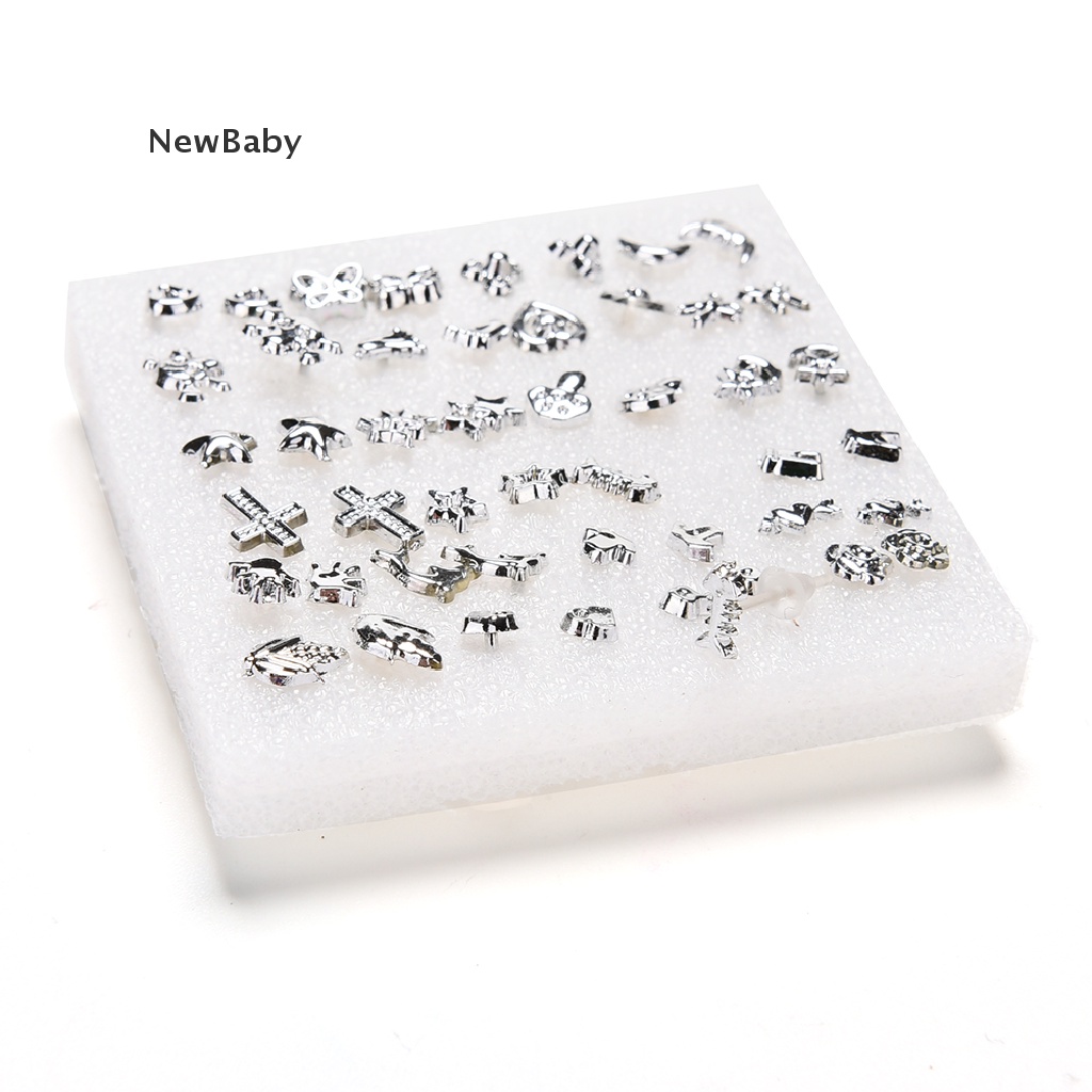 24 Pasang Anting Tusuk Lapis Silver Bahan Plastik Untuk Wanita