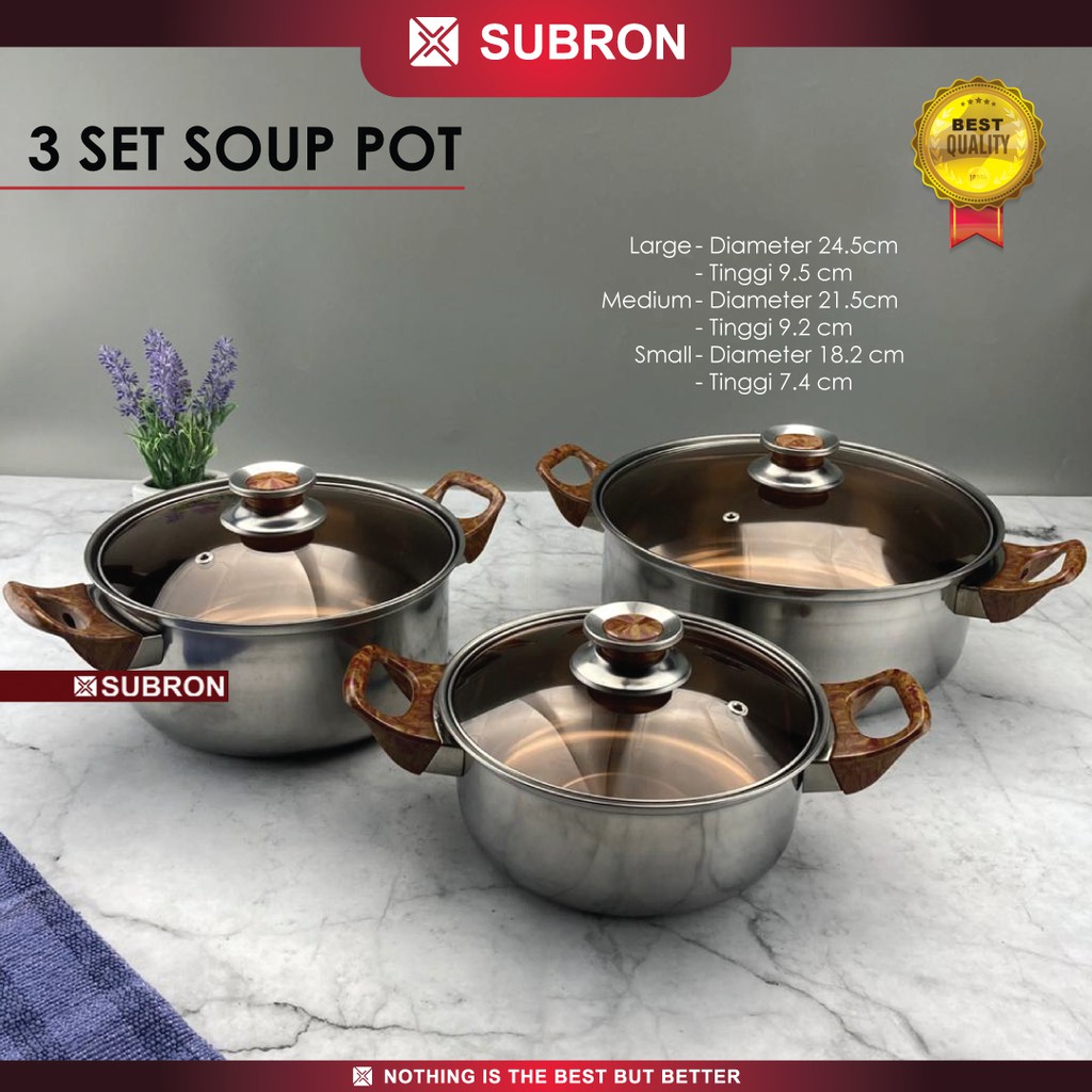 SUBRON Cookware Set Panci Serbaguna 6in1 Teko Soup Milk Pot Fry Pan Anti Lengket