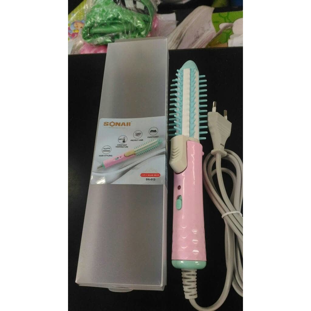 CATOK SONAR 2IN1 LURUS DAN KERITING WITH COMB/ CATOKAN 2IN1 MURAH