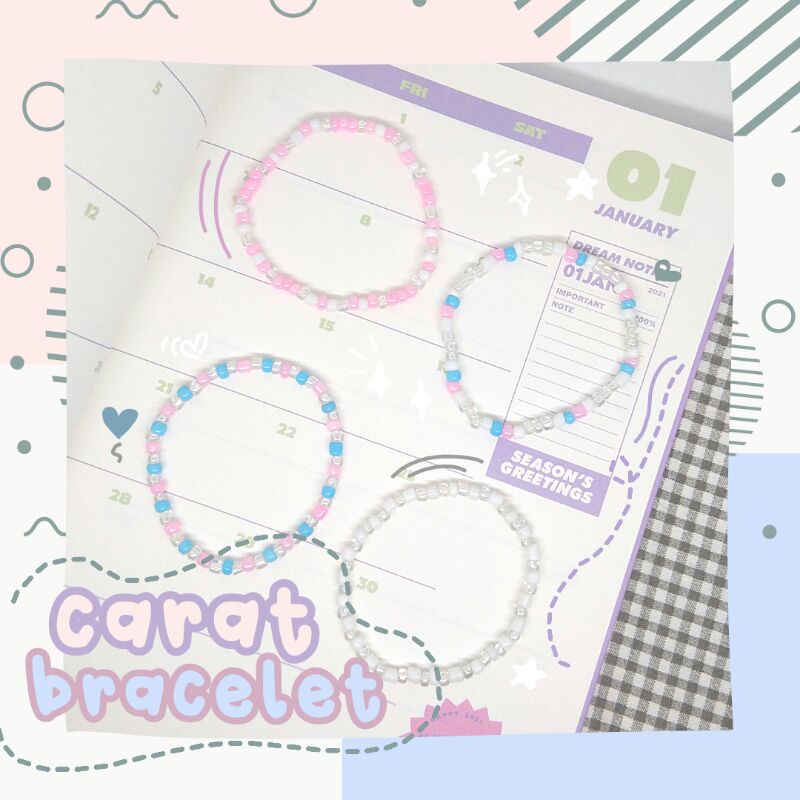 Gelang Carat | Carat Bead Bracelet Rose Quartz Serenity