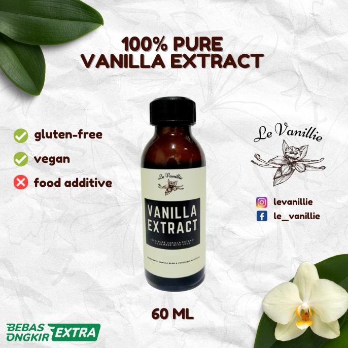 

100% Pure Vanilla Extract Levanillie 60 ML TERLARIS TERPERCAYA ORIGINAL