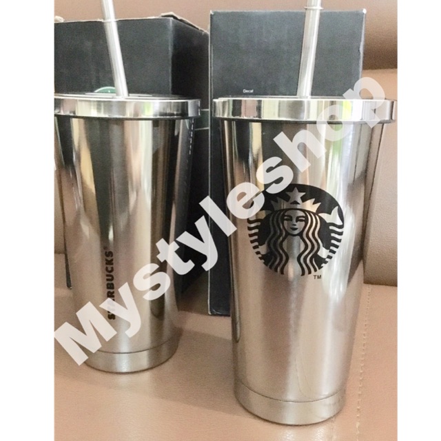 Starbucks Tumbler Gelas Silver Original